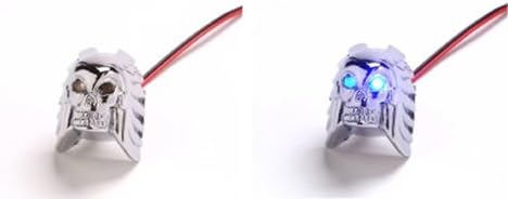 K&S LED License Plate Bolt Marker Lights, Skull, Blue Eyes (2 LEDs