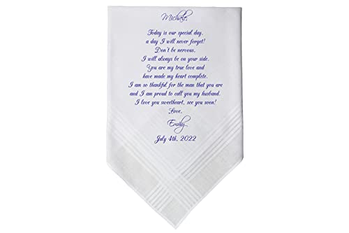 Generic Groom Wedding Handkerchief From The Bride-Wedding Hankerchief-Printed-Customize-Wedding Hankies-Wedding Gift For Groom-Bride Gift To-Ms1Fcac By Snugahug[127] cover