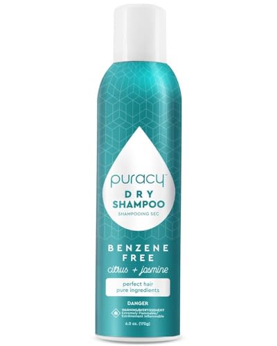 Puracy Natural Dry Shampoo For Women - Plant-Powered Cleansing Volumizing Revitalizing Dry Shampoo As Seen on TikTok, Benzene-Free, Non-Toxic, Oil Absorbing for All Hair Types (Citrus & Jasmine, 6 oz)