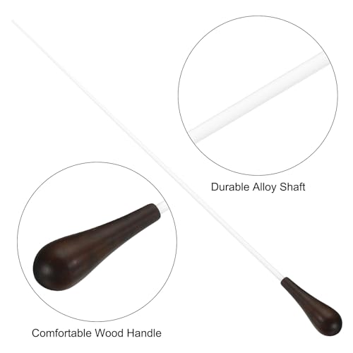PATIKIL 38cm/15Inch Music Conductor Baton,1Pcs Orchestra Baton Wood Handle for Singing Leader Music Director Brown - Image 4