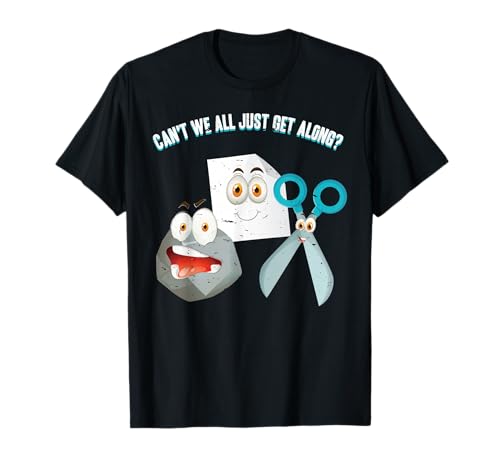Can't We All Just Get Along? Rock Paper Scissors T-Shirt