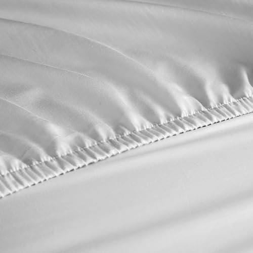 Image of Welspun 100% Waterproof Premium Mattress Protector for Double Bed King Size 78x72 Inches | Cotton Feel Mattress Cover | Elastic Fitted | Fits Upto 10 Inch Mattress| Bed Protector Cover (78 inchx72 inch White)