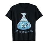 Mantén el mar libre de plástico Salvar el planeta Medio ambiente Océano Camiseta