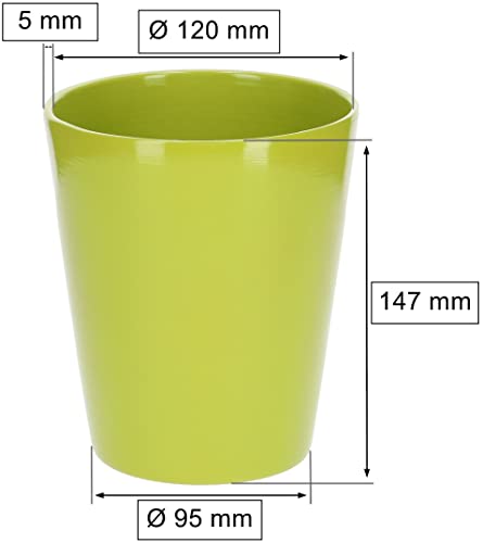 Kotarbau - Ceramic Orchid Flower Pot Height 150mm Diameter 120mm Green, 1 item - Image 2