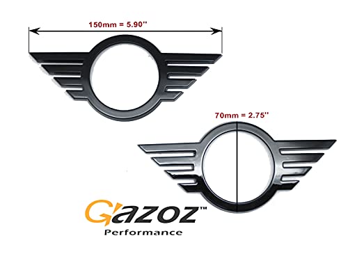 Image of Front & Rear Glossy Black Emblem Badge Cover Compatible with 17+ Countryman F60