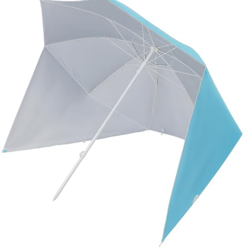 UV-Strandschirm mit Seitenteilen – UPF 50+ Sonnenschutz, 240 cm Spannweite, Strandmuschel &...