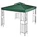 MYLYGW Housse de rechange pour auvent de tonnelle de 3 x 3 m (vert) – Auvent d'extérieur imperméable avec protection UV, pièce de rechange pour jardin, terrasse, pavillon