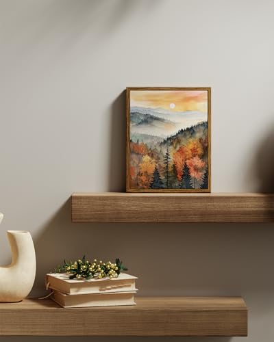 InSimSea-Framed-Wall-Art-for-Living-Room-Vintage-Fall-Landscape-Canvas-Painting-Farmhouse-Autum-Wall-Decor-Forest-Mountain-Sunrise-Prints-Retro-Nature-Home-Decor-for-Bathroom-Bedroom-8x10in InSimSea Framed Wall Art for Living Room Vintage Fall Landscape Canvas Painting Farmhouse Autum Wall Decor Forest Mountain Sunrise Prints Retro Nature Home Decor for Bathroom Bedroom 8x10in