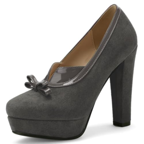 Image of SHODENSE Women Vintage Chunky Platform Loafers Pumps Tassel Round Closed Toe Slip On Suede Block High Heel Dress Loafer Shoes Buckle Strap Oxford Loafers Fringe Pump Dressy Chic Sexy Y2k 4-11 M US