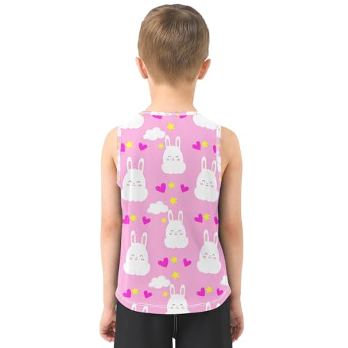 J JOYSAY Rabbit Star Heart Cloud Boys Tank Top Sleeveless Muscle Shirts Quick Dry Kids T-Shirts 3-15T3
