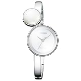 Citizen Reloj analógico de Cuarzo para Mujer con Correa de Acero Inoxidable EW5490-59A, Plateado, Clásico