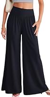 SEAUR Palazzo Hose Damen Lang Tanzhose Bauchtanz Pilates Yoga Locker Hose Weites Bein Sommerhose Weich Freizeithose M