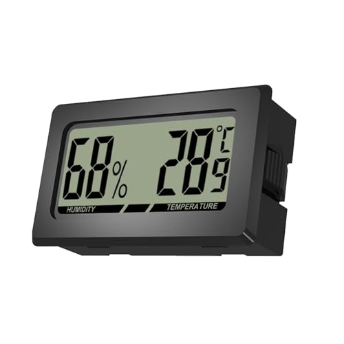 Termohirgrómetro Digital LCD - Monitor De Temperatura Y Humedad, Medidor De Termógrafo Preciso | Medidor Interior Fácil De Leer Para Sala De Instrumentos Musicales, Hogar, Oficina, Invernadero, C