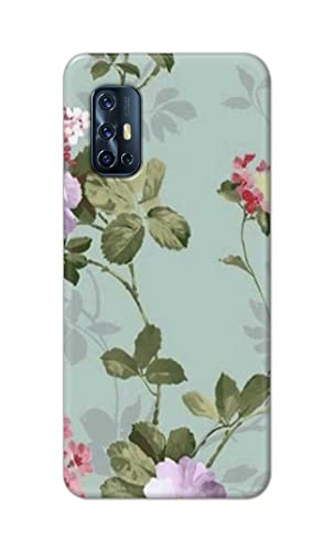 Image of Printed Hard Back Cover Case for Vivo V17 Back Cover (Floral Painting) -1302