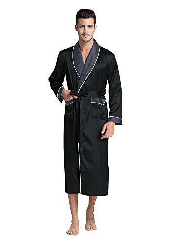 Mens Silky Satin Robe