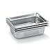 Vollrath Super Pan 3 1/2 GN Food Pan, perforated, 2-1/2" deep (65mm), 22 gauge, 300 series stainless steel, top flange corners with concave indentation, ramped sides, reverse form flattened edge, framing shoulder, interchanges with SPV plastic Pan Line, meets gastronorm (EN 631-1) standard, NSF, Made in USA, 90223