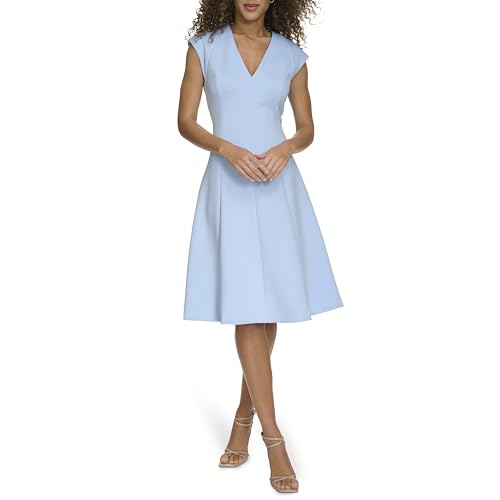 Calvin Klein Women's Fit and Flare Cap Sleeve Dress2
