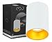 Produktbild EDO Aufbaustrahler Aufbauleuchte Deckenleuchte Schwarz ZAMA WHITE GOLD, GU10 Fassung 230V Strahler Deckenlampe Aufbau-lampe Downlight aus Aluminium Aufbauspot mit Indirekte Beleuchtung Decke EDO777342