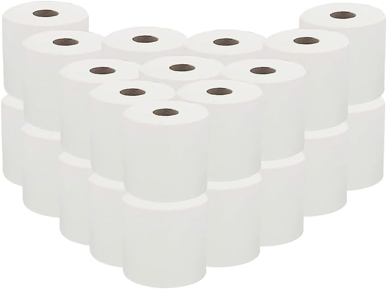 Bargain Factory 12 x Premium Quality 2-Ply White Centrefeed Paper Hand Towel Rolls, Pack of 12 Tissue Rolls