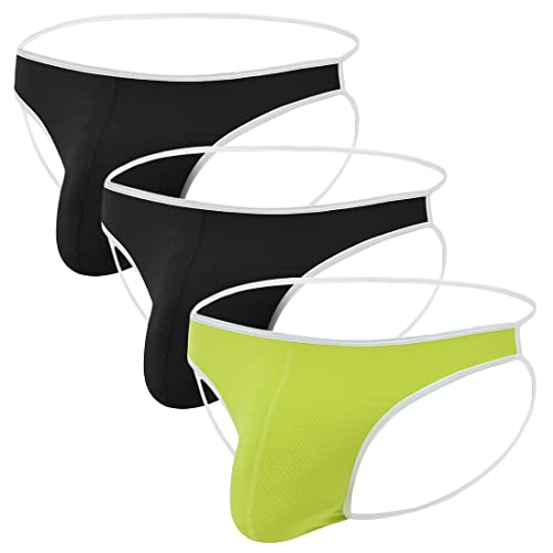 YINYOUYU Mens Jockstrap Mesh Sexy Underwear Jock Straps Athletic Supporter Briefs Thong