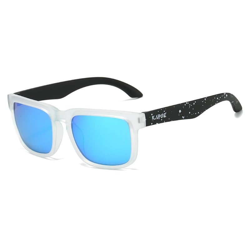 Genérico Gafas de Ciclismo Polarizadas, Anti-Viento y Anti-s Arena con Protección UV400, Adecuadas para Correr, Pescar y Actividades al Aire Libre(Black White)