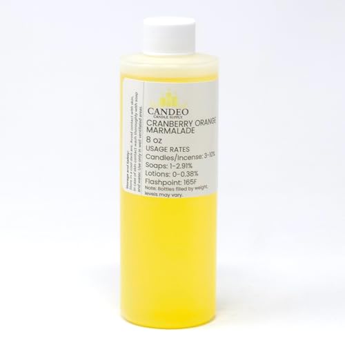 Cranberry Orange Fragrance Oil (8oz Bottle) | Candle Making, Soap Making, Room Sprays, Bath Bombs, Lotion, Car Fresheners, Wax Melts | Candeo Candle Supply | Phthalate Free & Prop 65 Compliant