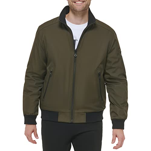Calvin Klein Men's Winter Coats - Sherpa-lined Hooded Soft Shell Jacket, Olive, XX-Large by Calvin Klein - Used condition - US$42.77