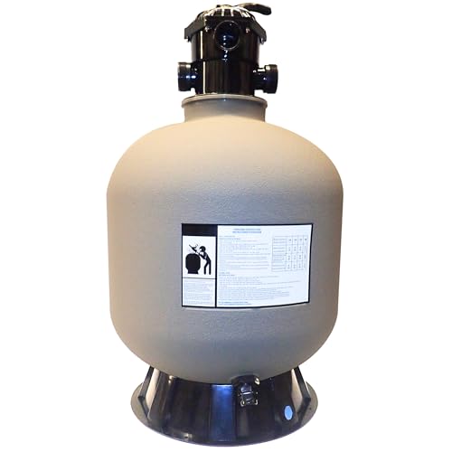 Image of Swimline HYDROTOOLS 24 Inch Sand Filter Combo Set with Stand & Multi Port Valve, 300 Pound Sand Capacity
