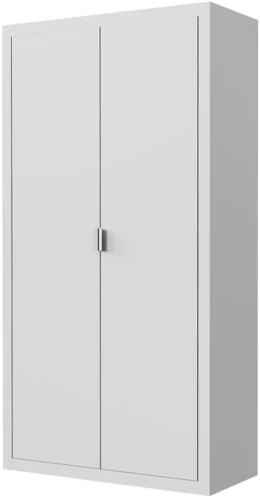 Storage Cabinet, Metal Pantry Cabinet with Doors and Shelf, Freestanding Mini Kitchen Storage Cabinet for Home