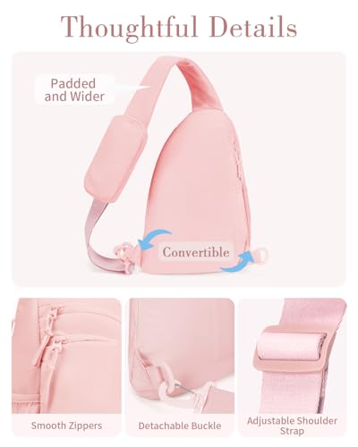 Image of Sling Bag Nylon Crossbody Bags for Women with Anti-theft RFID Blocking Pocket Cross Body Purse Adjustable Shoulder Strap