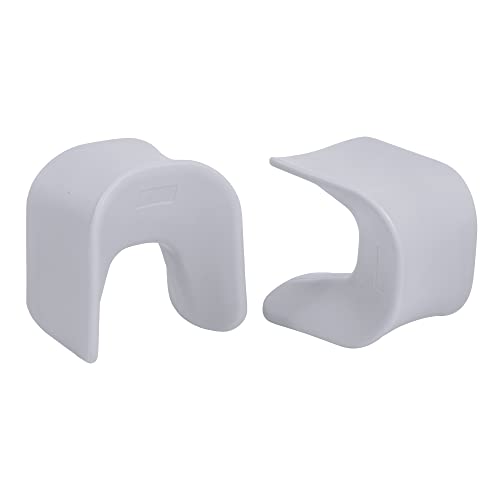Image of ECR4Kids Wave Seat Perch Stool, 14in - 15.1in Seat Height, Flexible Seating, Light Grey, 2-Pack