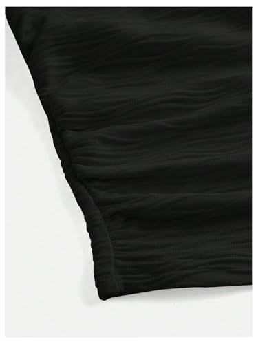 OYOANGLE Girl's Textured Bow Halter Top Summer Sleeveless Slim Fitted Tops4