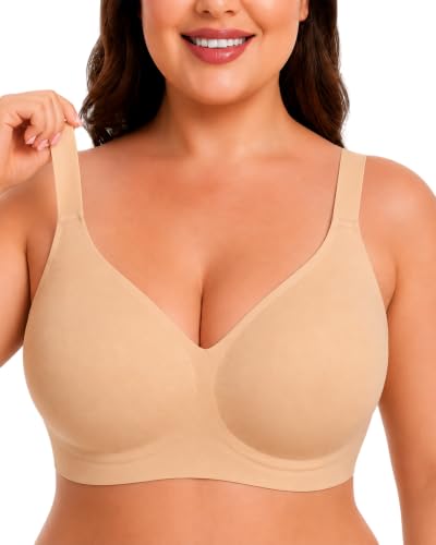 Roszoe Jelly Bras for Women Wireless Seamless Support and Lift T-Shirt Bra