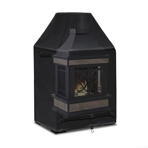 Outdoor Fireplace Cover, Waterproof Patio Wood Burning Fireplaces Rain Cover,Weather-Proof, UV-Proof, Full-Coverage Rust-Proof Protection Cover