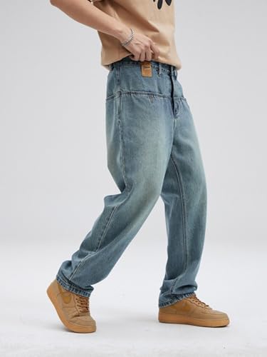 Jeans Pants Trouser Denim Retro Men's Spring Straight Loose High Street Versatile Casual Long for Men3