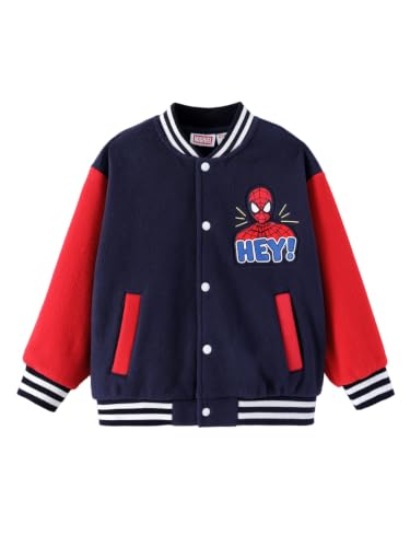 Image of Disney Kids Fleece Bomber Jacket, Varsity Outerwear with Pockets, 2-10Y