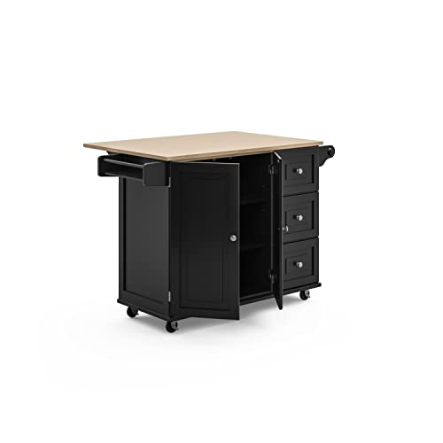 Homestyles-Dolly-Madison-Kitchen-Cart-with-Wood-Top-and-Drop-Leaf-Breakfast-Bar-Rolling-Mobile-Kitchen-Island-with-Storage-and-Towel-Rack-54-Inch-Width-Black