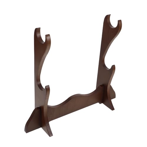 ibasenice Wooden Flute Display Stand Horizontal Rack for Home Universal Flute Holder Multi-tier Decorative Supply