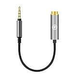 Geekria Apollo Cable adaptador hembra equilibrado de 4,4 mm a macho equilibrado de 2,5 mm, cable de audio de conversión, carcasa de aleación de aluminio, cable de actualización trenzado
