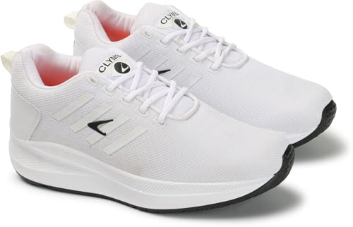 CLYMB Jimmy White Mesh Running Shoes - Image 6