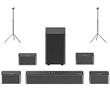 Compatible with Various Speakers: The Steady 300 surround sound speaker stand offers three mounting options for speakers with bottom or rear screw threads or keyhole mounts. The package includes adjustable height and width components to fit different...