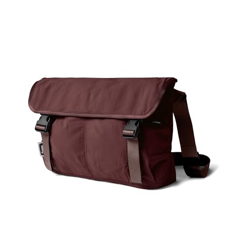 Bellroy Cinch Messenger (12 liter lightweight shoulder bag water-resistant fabric effortless organization) - Burgundy