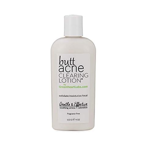Butt Acne Clearing Lotion for Body, Back, Bum, & Thigh - Special Acne Treatment Cream Formula Clears Pimples, Spots, Ingrown Hairs, Razor Burn, Bumps, Blackheads, and Blemishes. Vegan & Cruelty Free. Cover