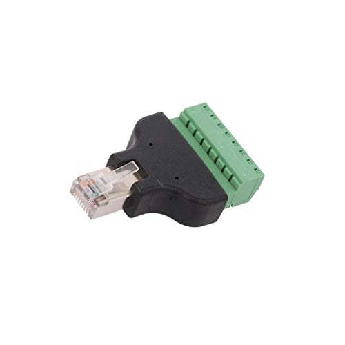RJ45 Adaptateur 8 PIN avec Barre de Serrage et Bornier Haute Durabilité