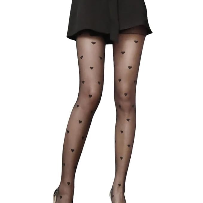 1 pc Stocking For Women, Black Stockings With Polka Dots And Bow Details, Net Leggings, Nylon And Spandex, Comfortable Stretch, Perfect For Office Wear And Evening-picture-12