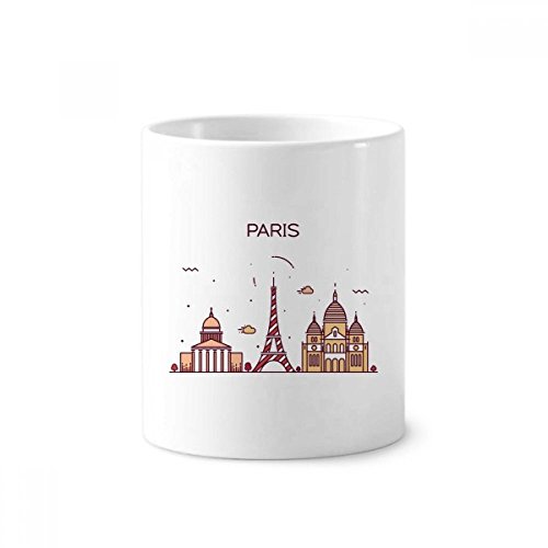 Gobelet en céramique Paris Français haut de gamme tasse blanche pour stylos 350ml