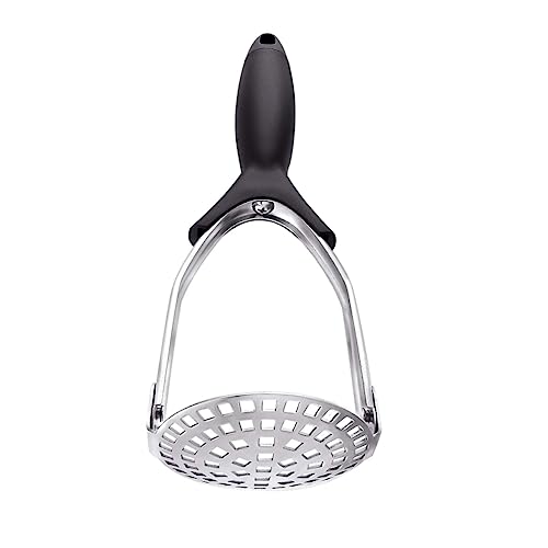 SOLUSTRE Manual Potato Masher Vegetable Ricer for Potatoes Avocado Yams More Easy to Use Kitchen Tool Comfortable Grip Dishwasher Safe