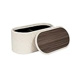 PINPLUS Sitzbank mit Stauraum, Ovale Polsterbank, Klappbarer Fußhocker...