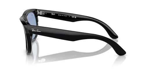 Ray-Ban RBR0502SF Wayfarer Reverse Low Bridge Fit Sunglasses, Black/Light Blue, 53 mm - image 3