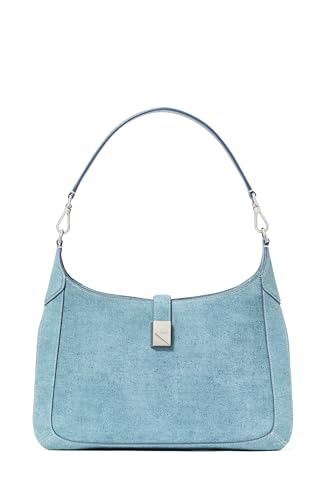 kate spade new york Deco Denim Suede Hobo, Blue Multi